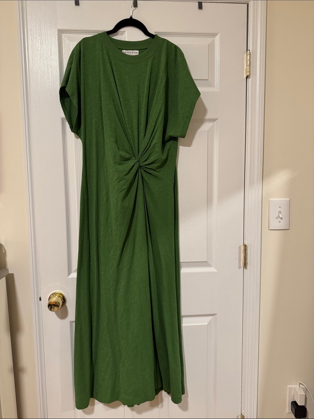 Apiece Apart Volta Twist-Front Midi Dress in Jardin - Size XL